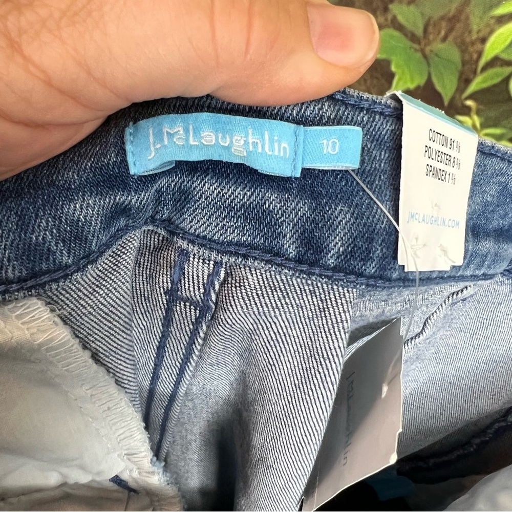 NWT J. MCLAUGHLIN Distressed High Waist Emmie Heritage Blue Jeans, 10 - Picture 11 of 13